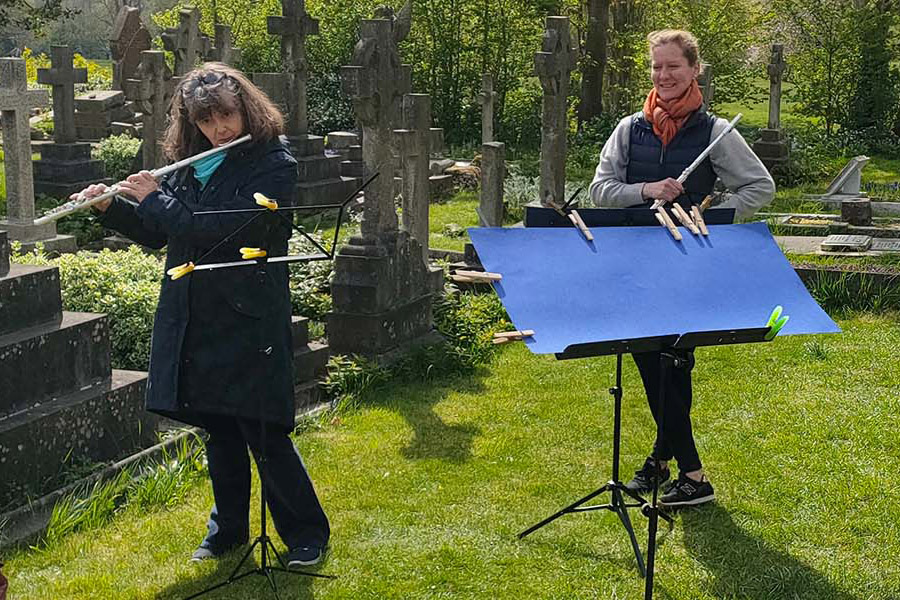 Ealing Flutes outdoors